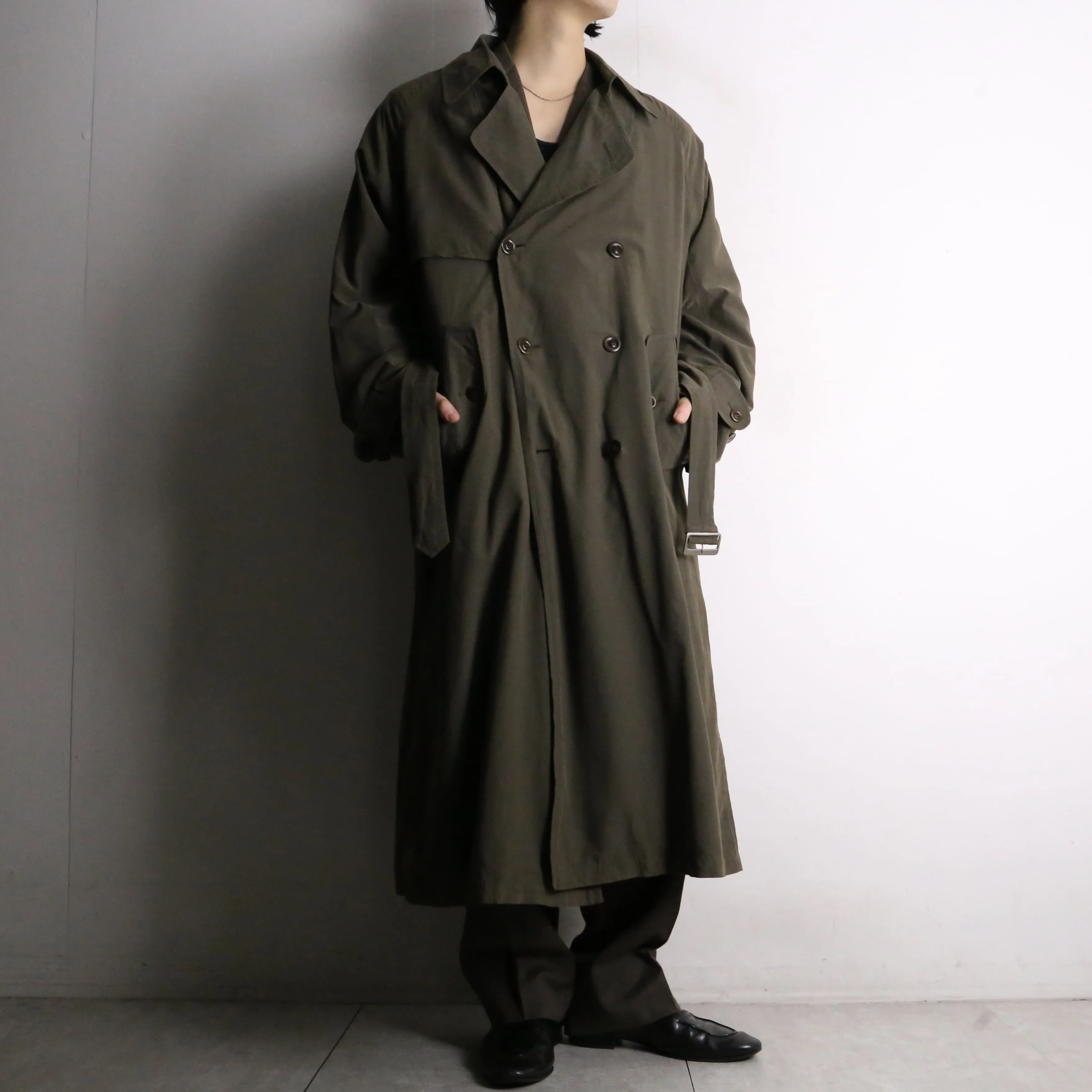 完品 “LONDON FOG” kahki trench coat