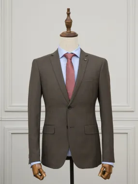 2 PIECE SUIT BLUE BROWN