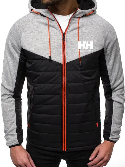 2020 New Fashion Hoody Spliced Jacket Printed HH Men Hoodies Sweatshirts Casual Coat Hooded Cardigan Plus Fleece Thin Clothes