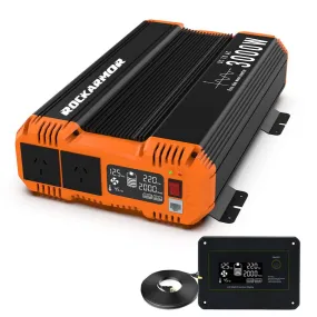 3000W Pure Sine Wave Inverter | Rockarmor | 12V DC to 240AC