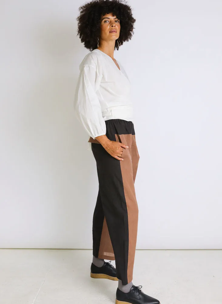 Aanya Pants, taupe   black