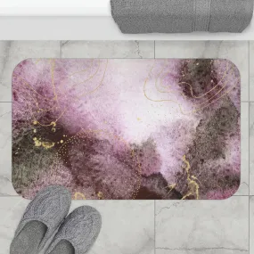 Abstract Bath Mat | Purple Gray Ombre