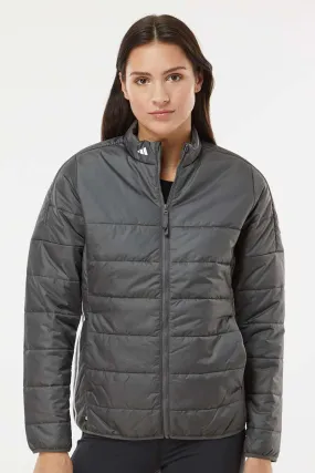 Adidas Womens Full Zip Puffer Jacket - Grey