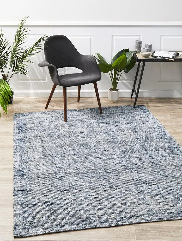 Allure Indigo Cotton Rayon Rug