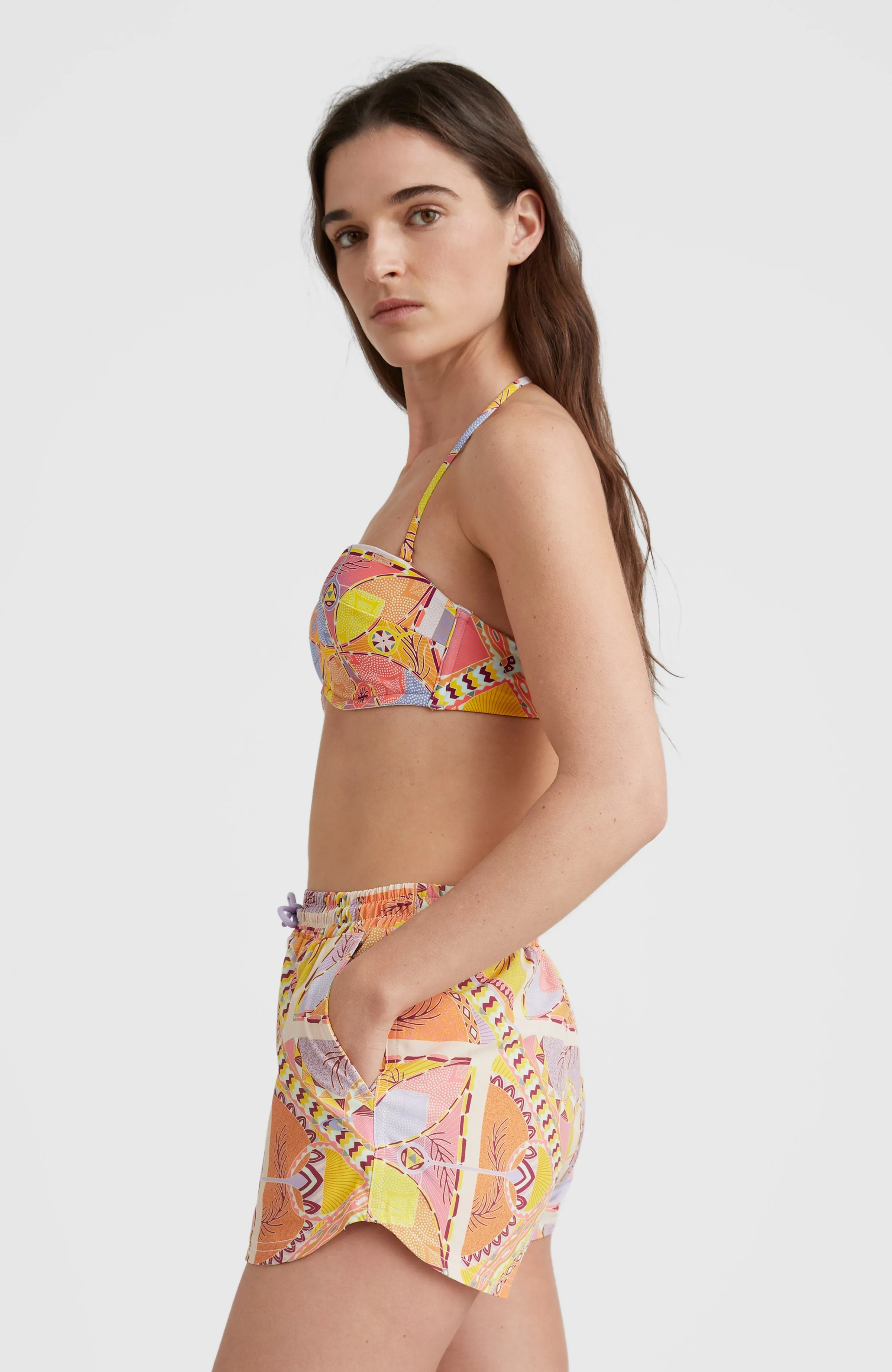 Anglet Swim Shorts | Yellow Scarf Print