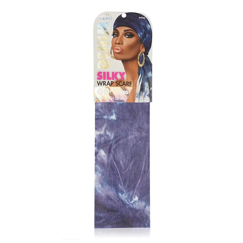 ANNIE MS. REMI Denim Silky Wrap Scarf 60" Long [ASSORTED COLOR] #04522