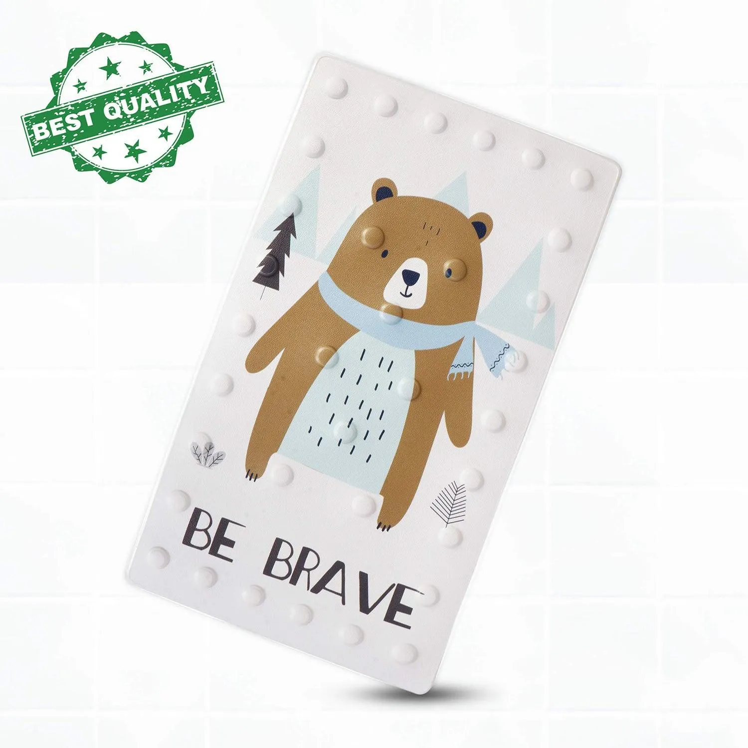 Anti Slip Mats for Baby Bathtub and Kids Shower Area, 40x70 cm, Bear