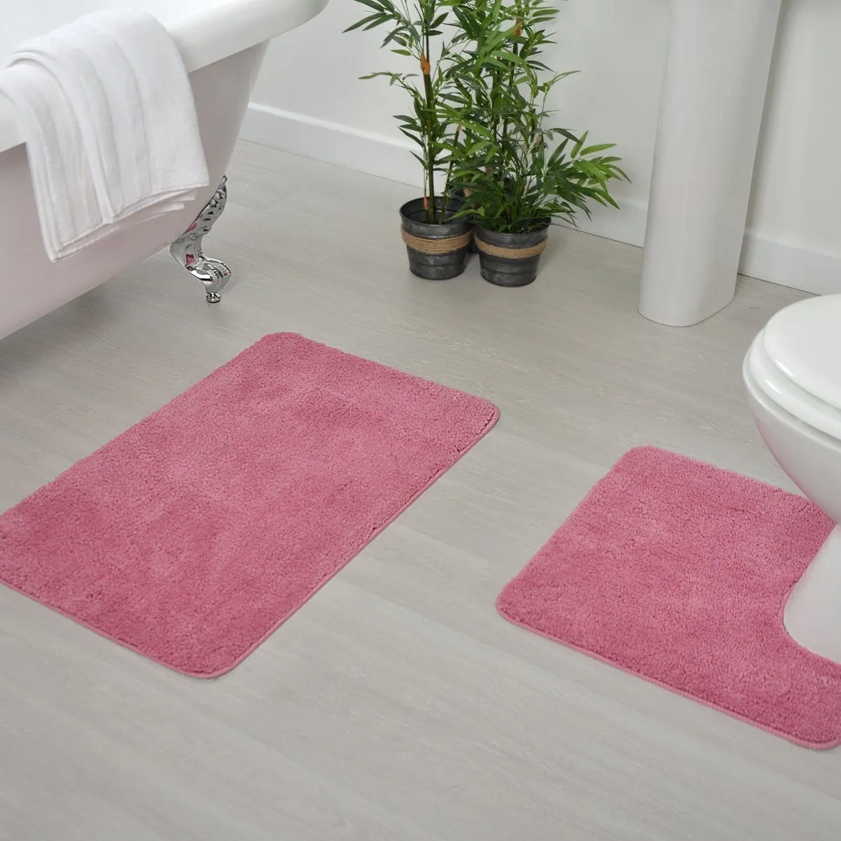 Antron Luxury Non-Slip Bath Mat - Pink