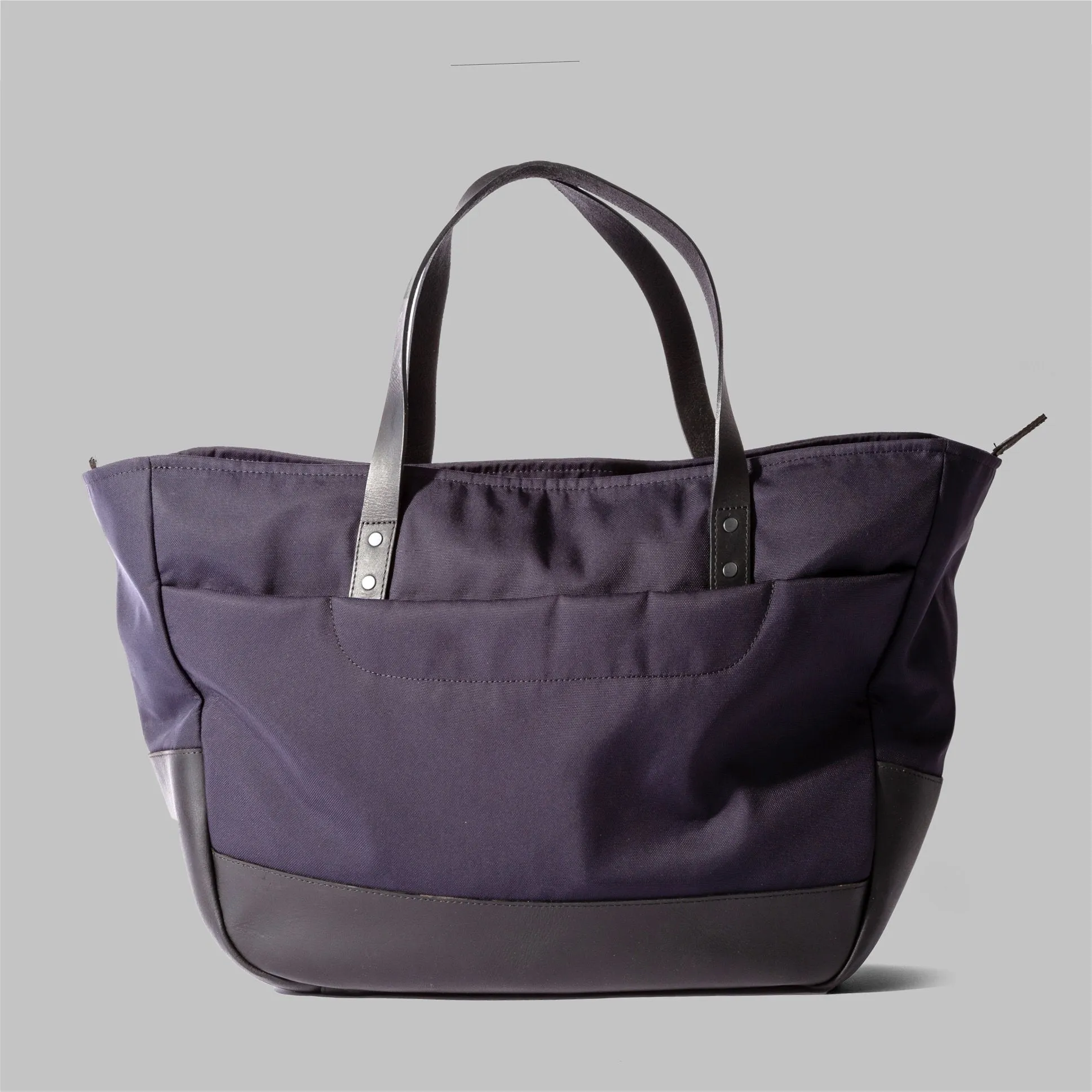 Appdale Large Navy Nylon & Leather Tote Bag