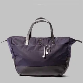 Appdale Large Navy Nylon & Leather Tote Bag