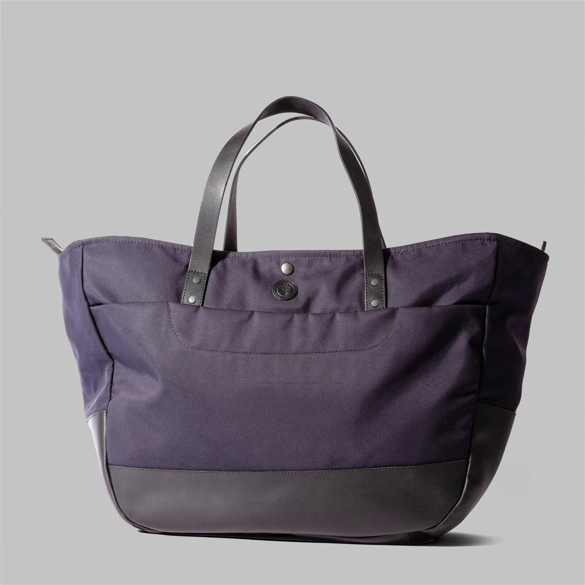 Appdale Large Navy Nylon & Leather Tote Bag