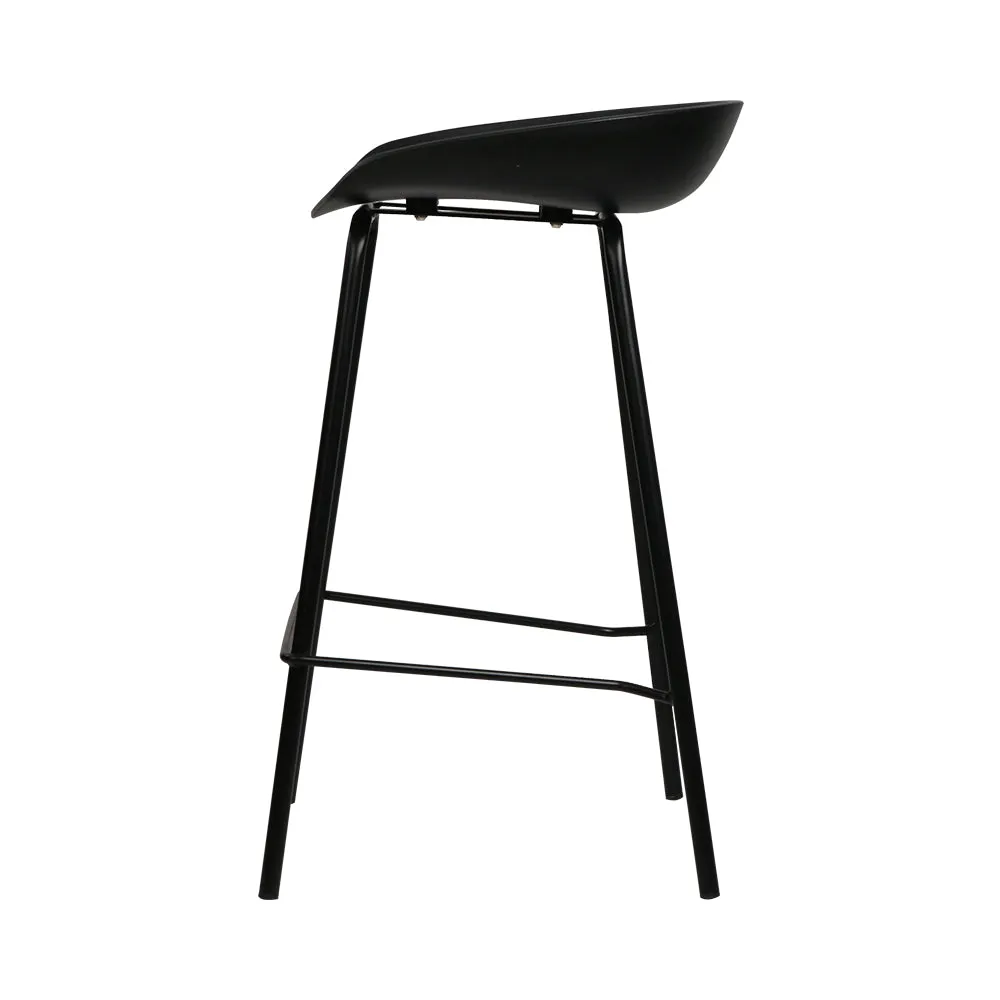 Artiss Set of 4 Metal Bar Stools - Black