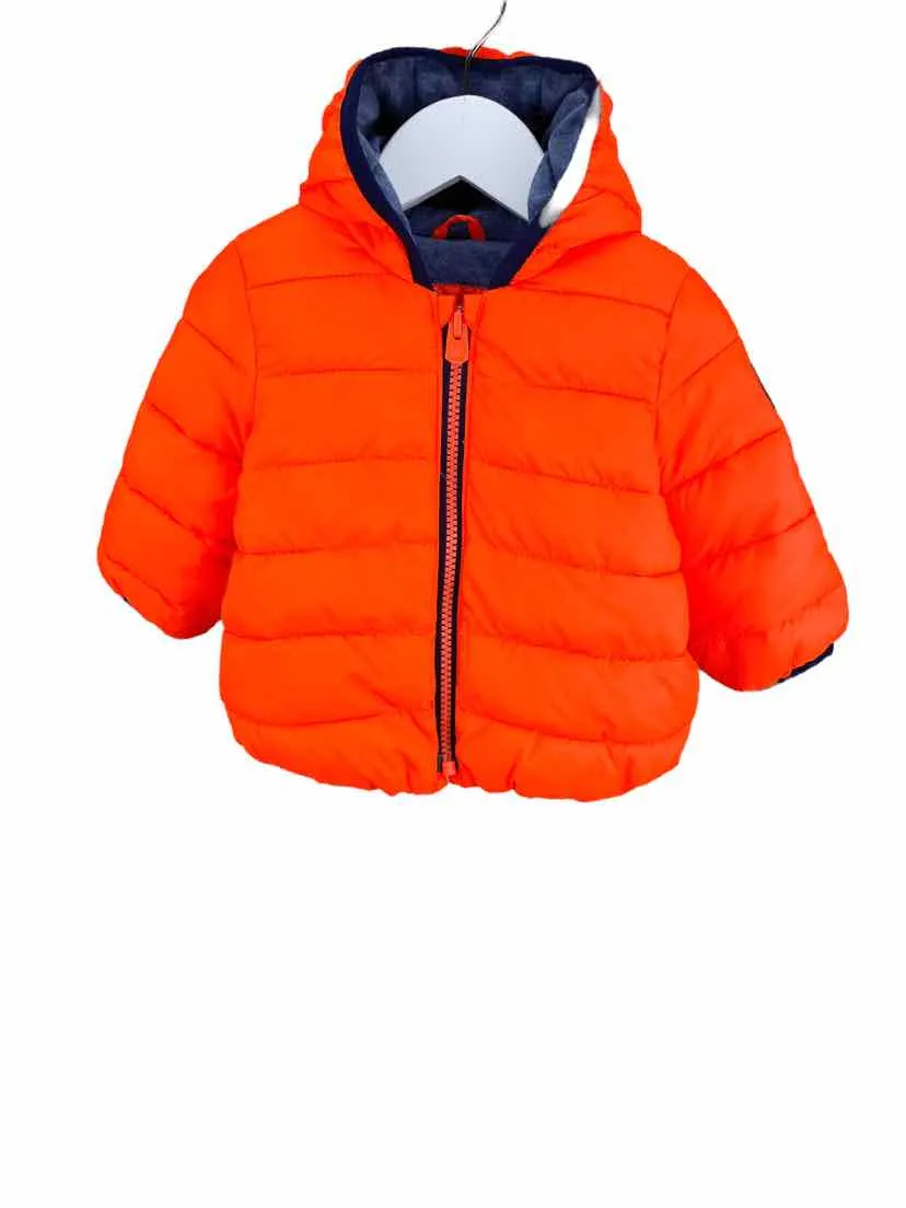 Baby Gap, Baby Boy Puffer Jacket, Orange, Size 6-12M