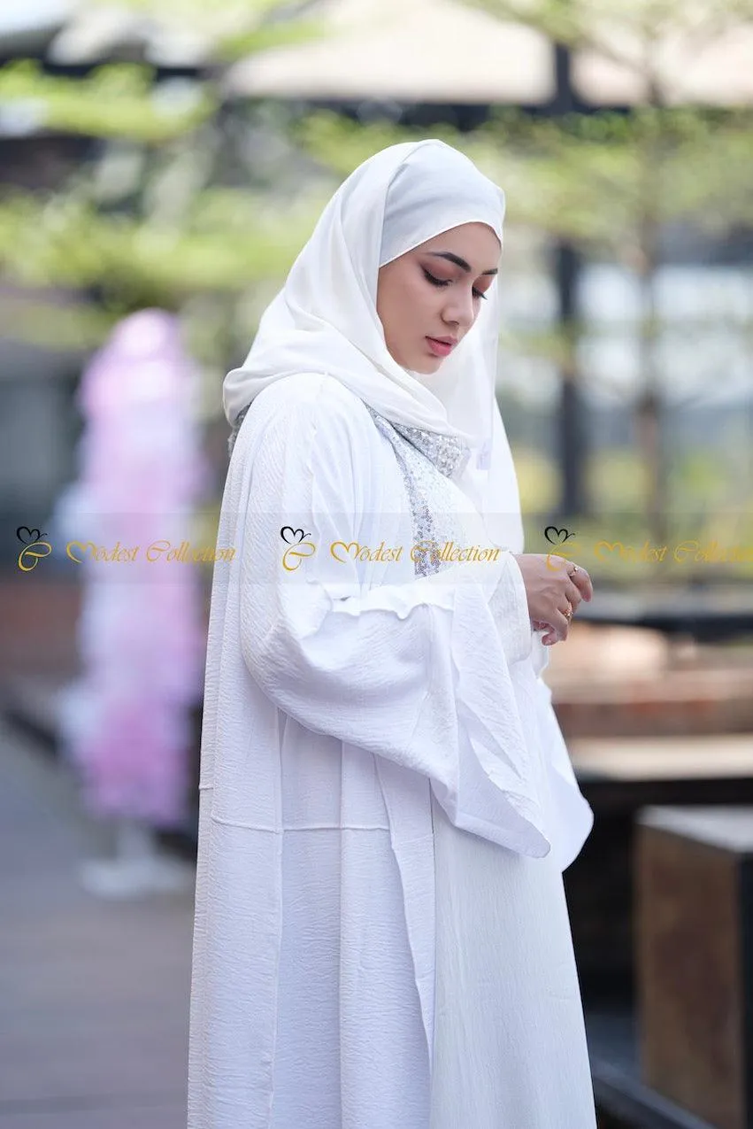 Bianca two piece Abaya with Shrug set for Umrah