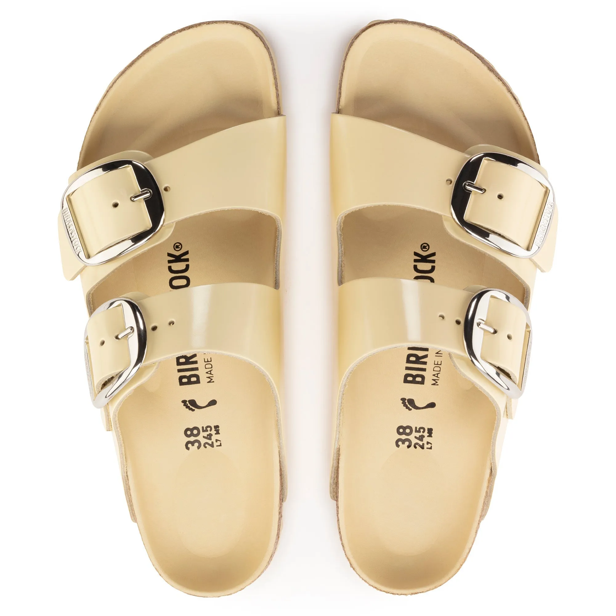 Birkenstock Arizona Big Buckle Natural Leather Patent Women's