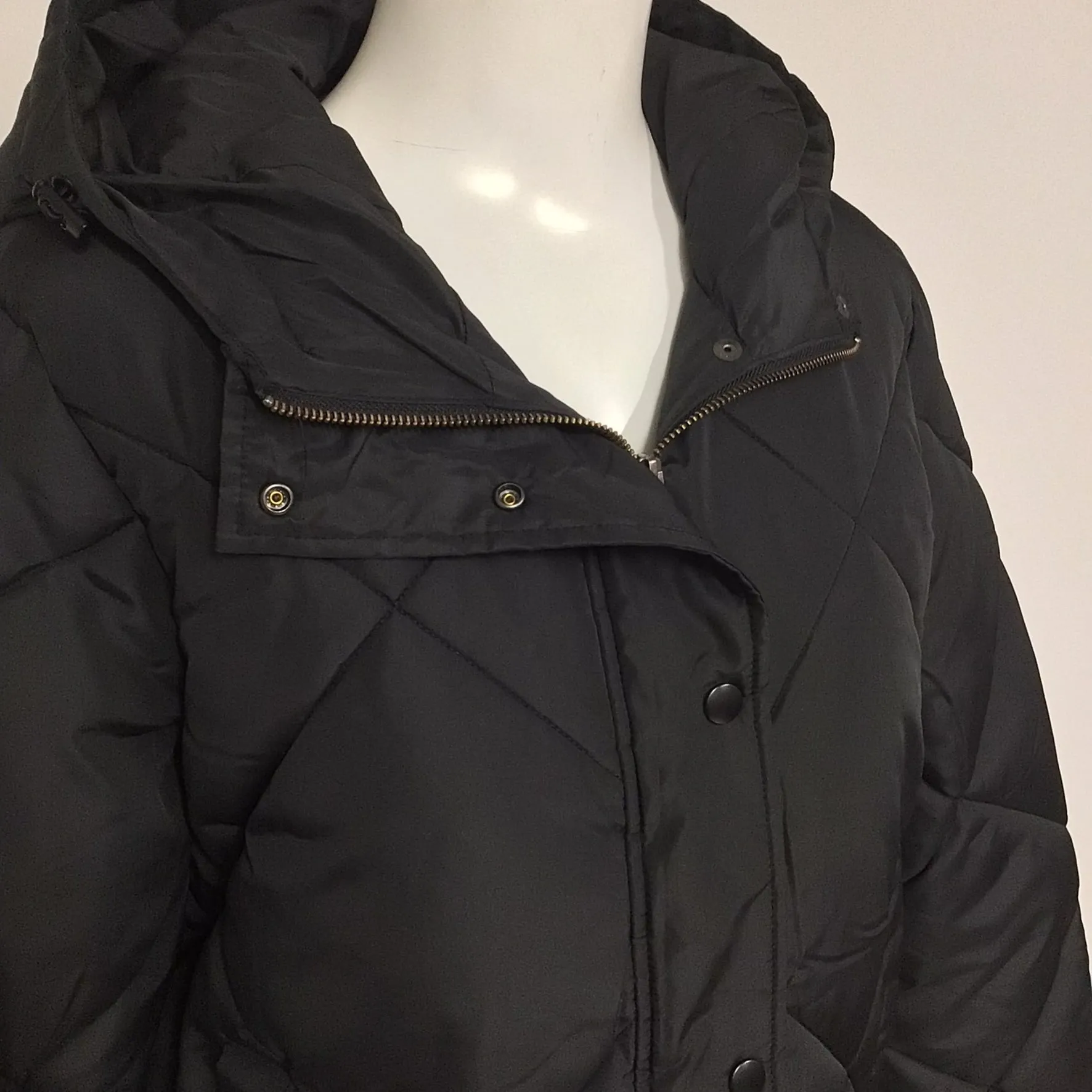 BNWT Selected Femme Black Quilted Monika Puffer Jacket Size 10