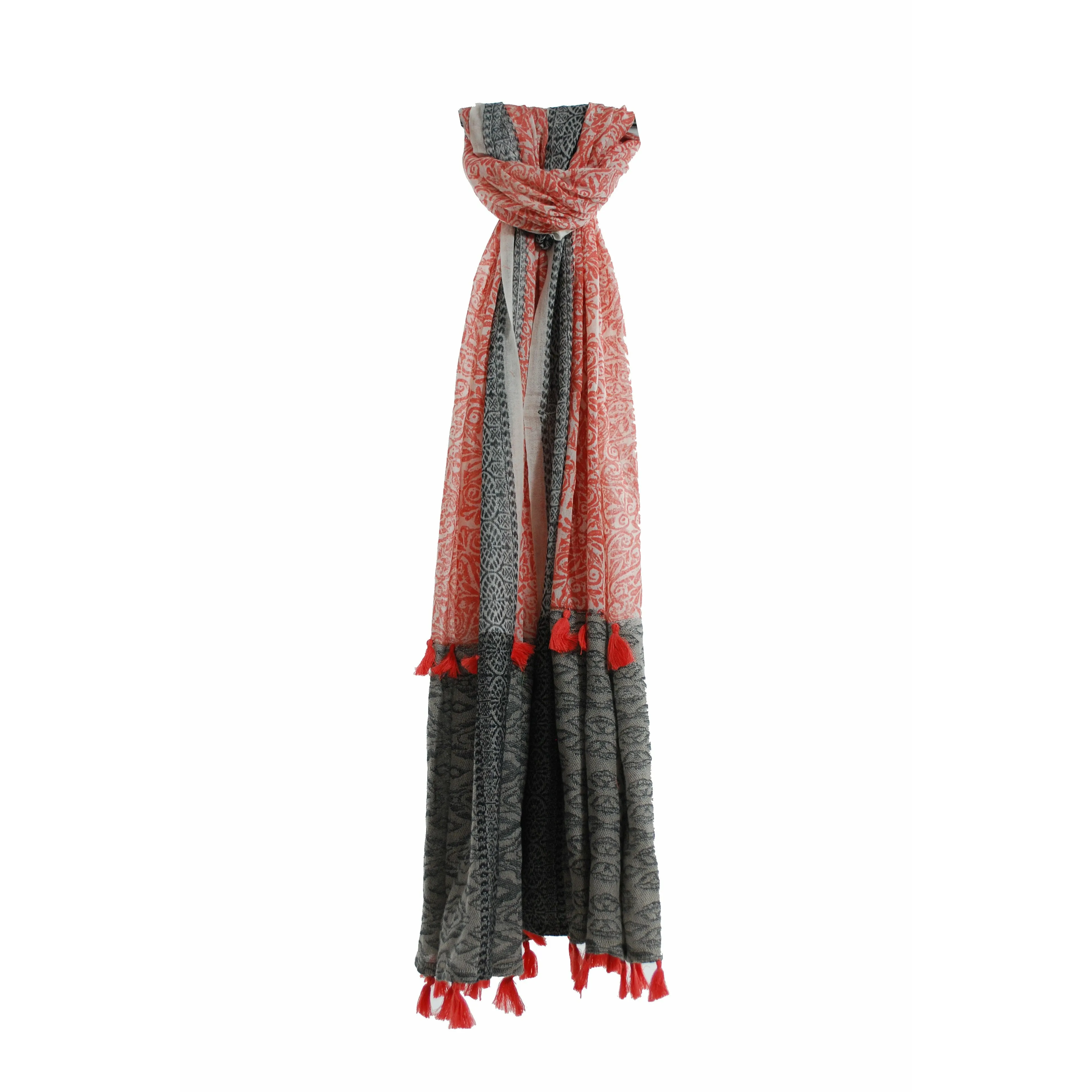 Bohemian Coral Scarf