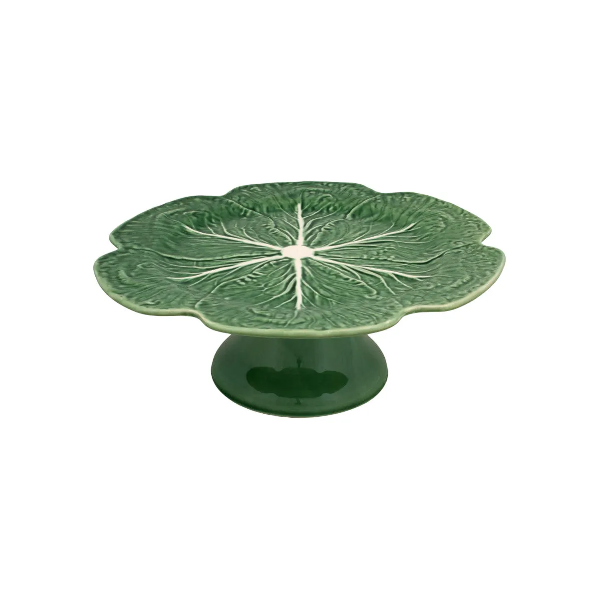 Bordallo Pinheiro Cabbage Cake Stand Natural 31cm