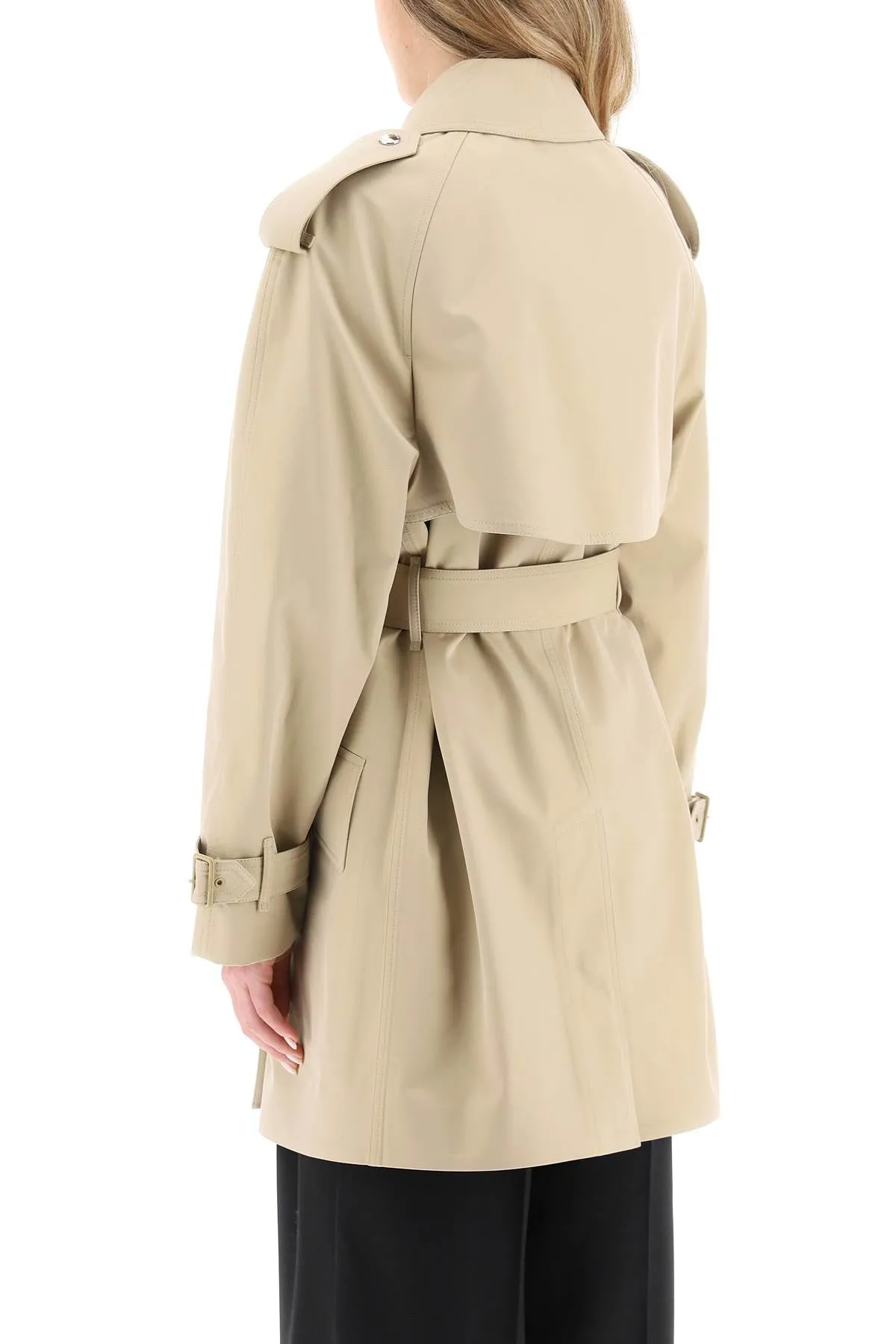 Burberry 'james' gabardine midi trench coat