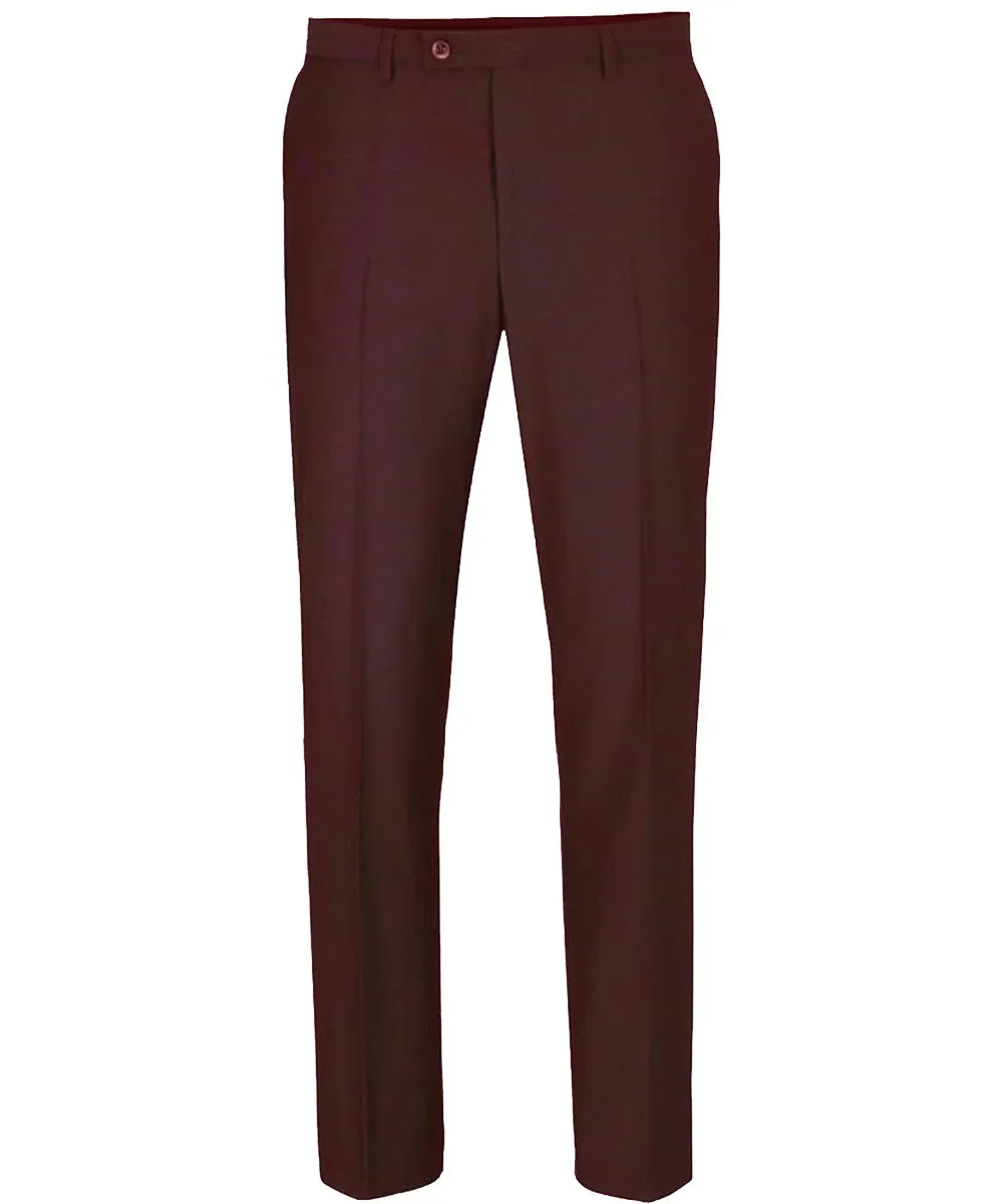 Burgundy Double Breasted Skinny Fit Suit