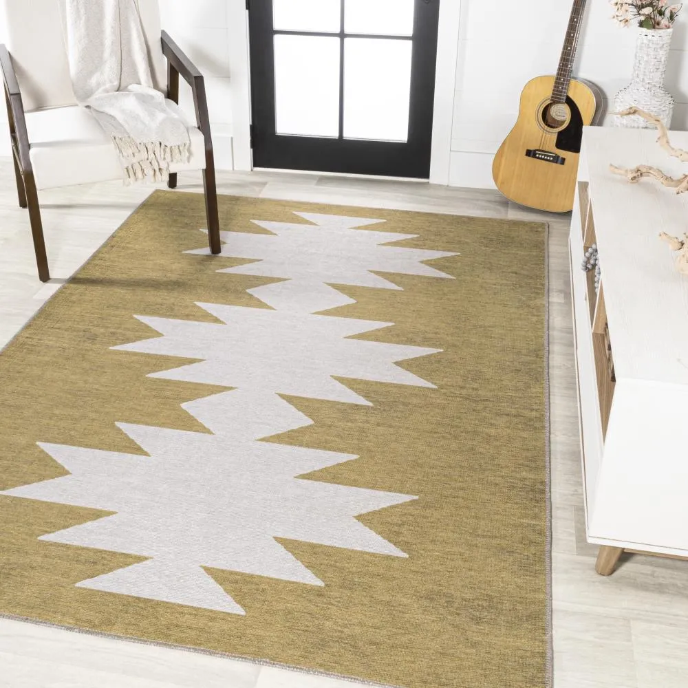 Cayton Minimalist Geometric Machine-washable Area Rug