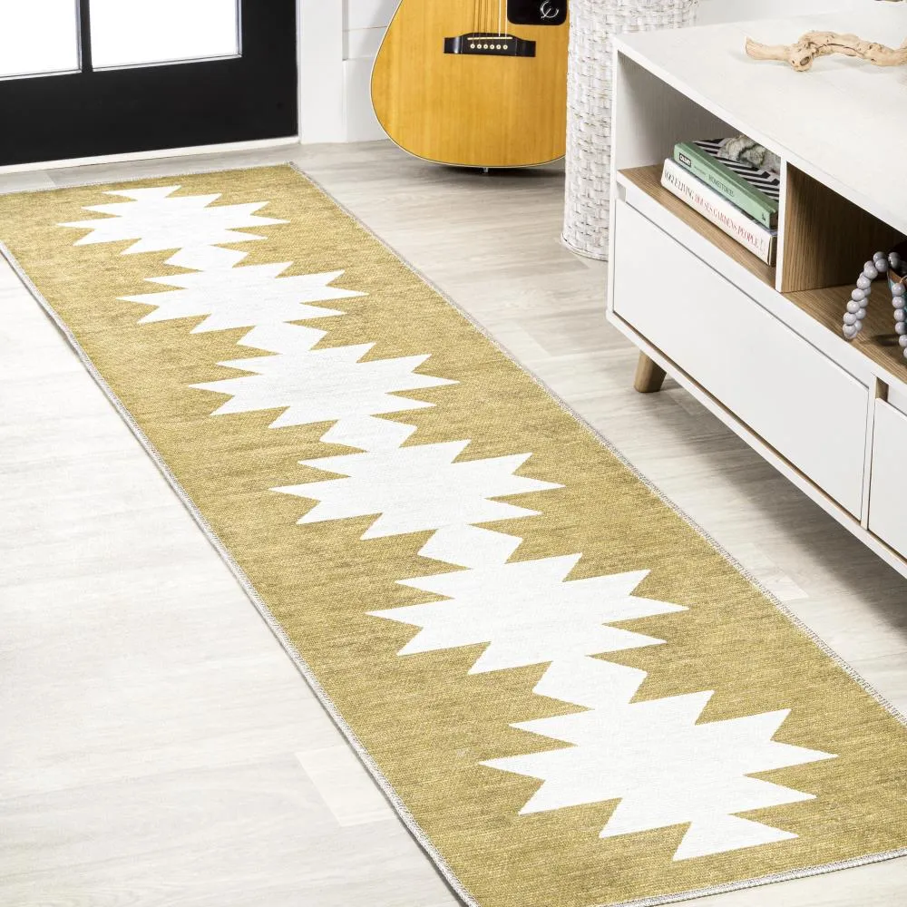 Cayton Minimalist Geometric Machine-washable Area Rug