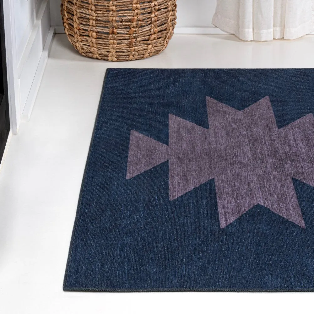 Cayton Minimalist Geometric Machine-washable Area Rug