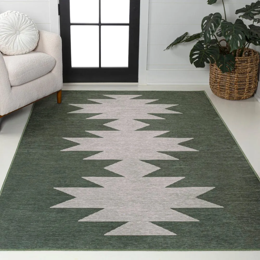 Cayton Minimalist Geometric Machine-washable Area Rug