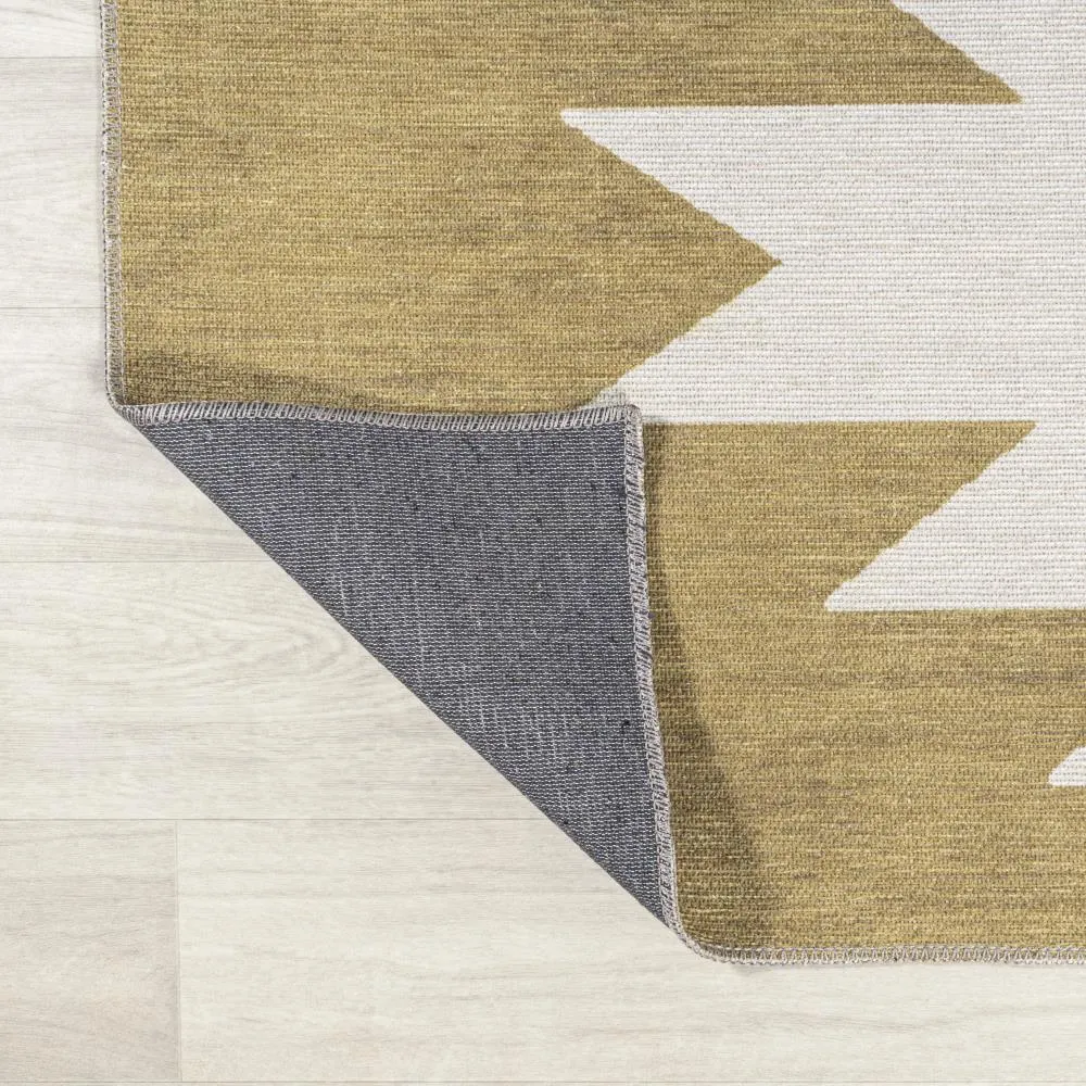 Cayton Minimalist Geometric Machine-washable Area Rug