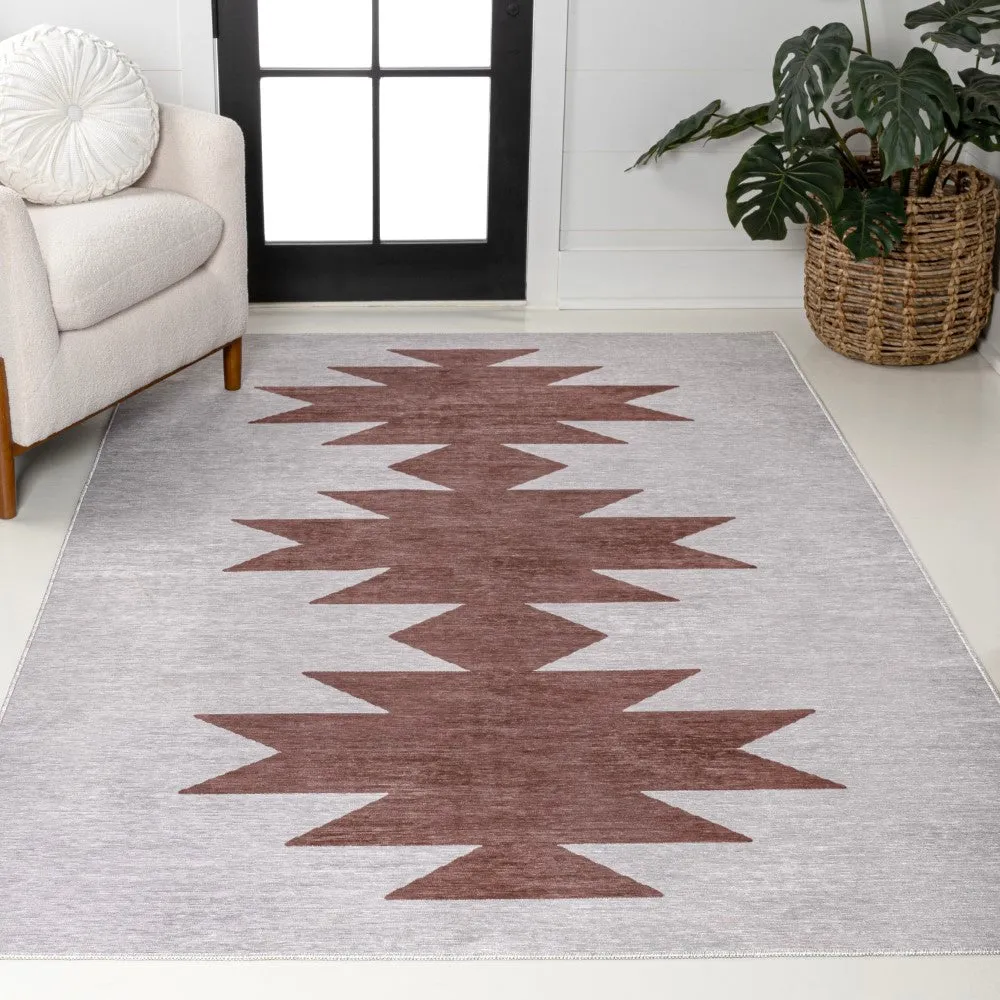 Cayton Minimalist Geometric Machine-washable Area Rug