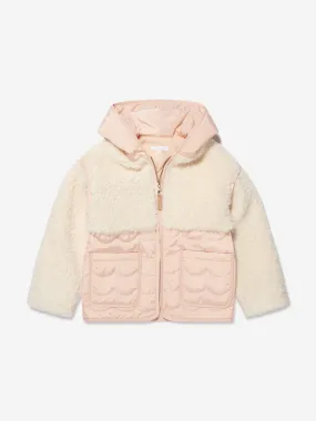 Chloé Girls Faux Shearling Padded Jacket