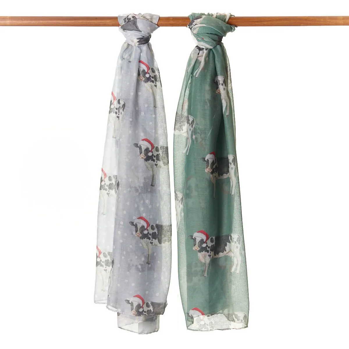 Christmas Cow Print Scarf - Various Colours