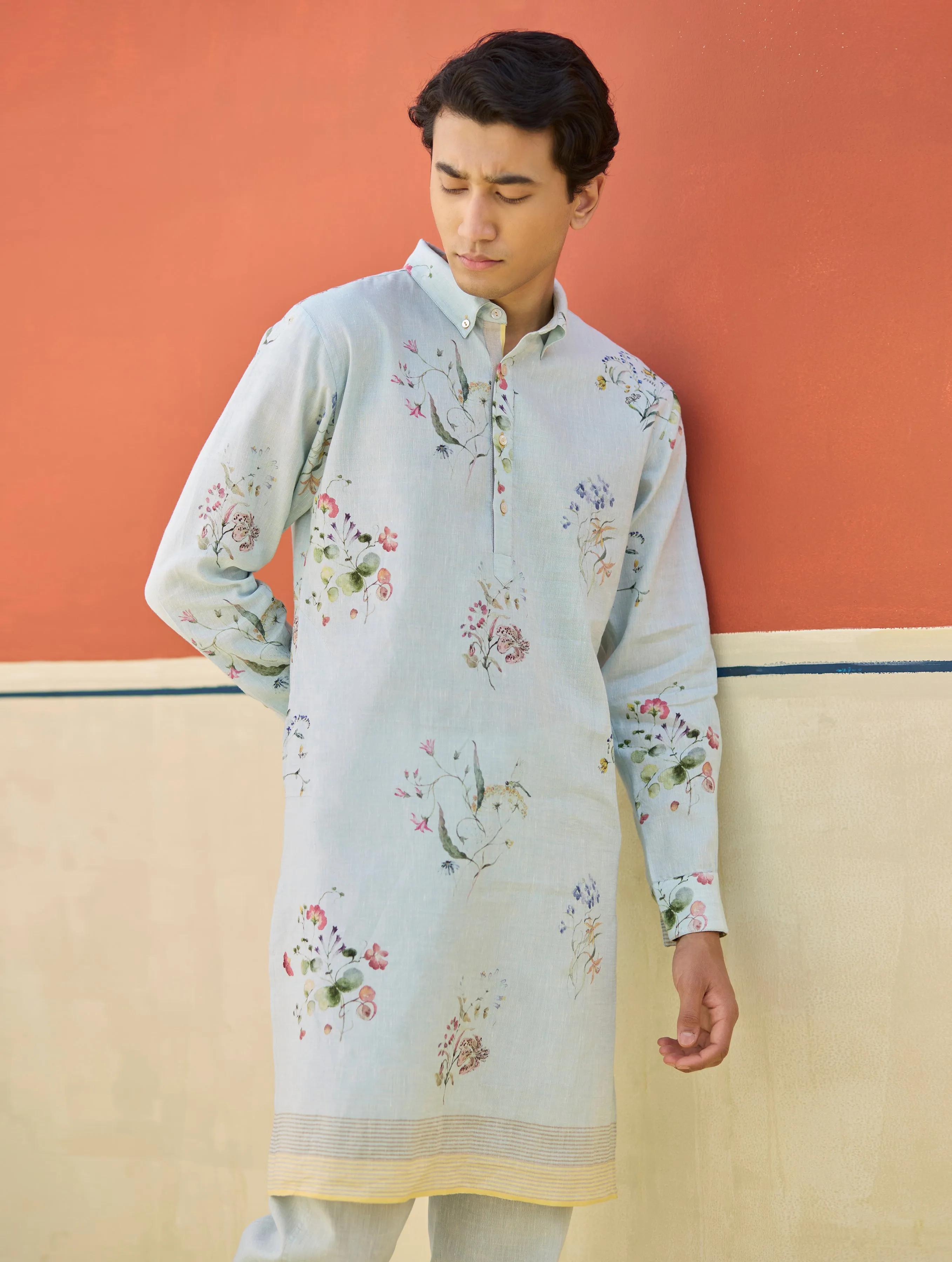 Ciro Floral Kurta Set
- Sky