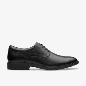 Clarks Men's Eldredge Plain Black Leather