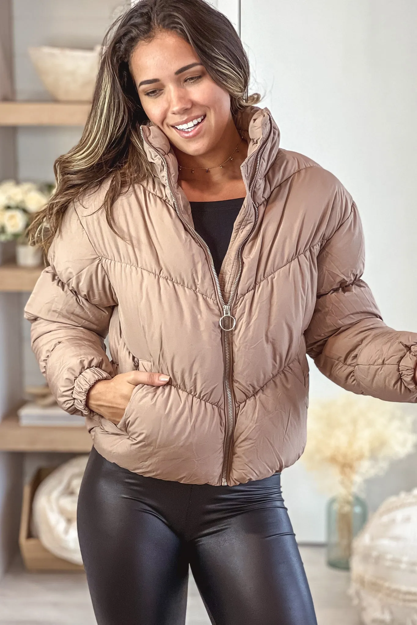 Coco Brown Puffer Jacket