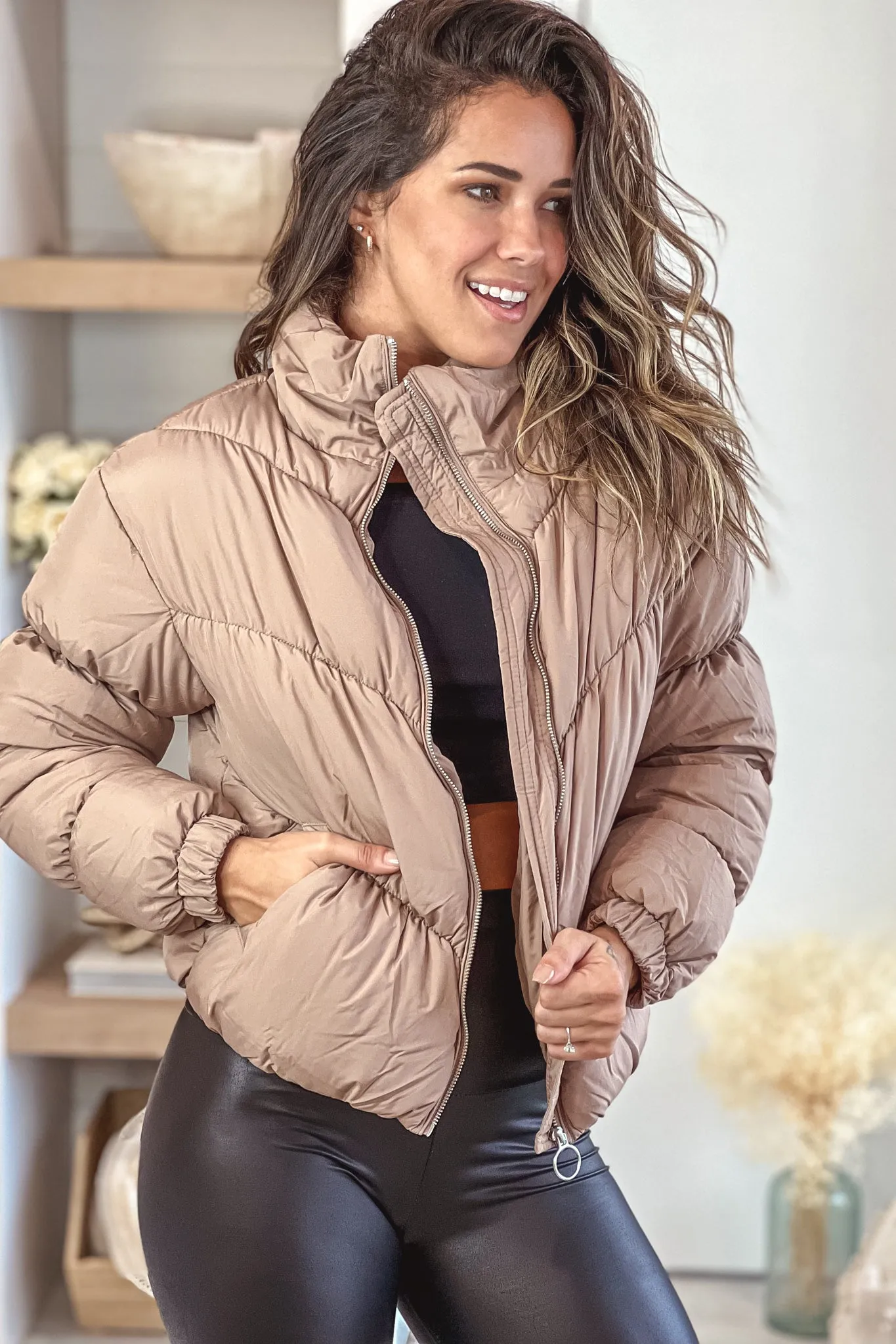 Coco Brown Puffer Jacket