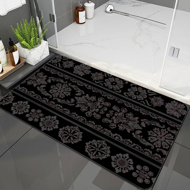 Diatom Mud Mat Diatomite Bath Black Mat