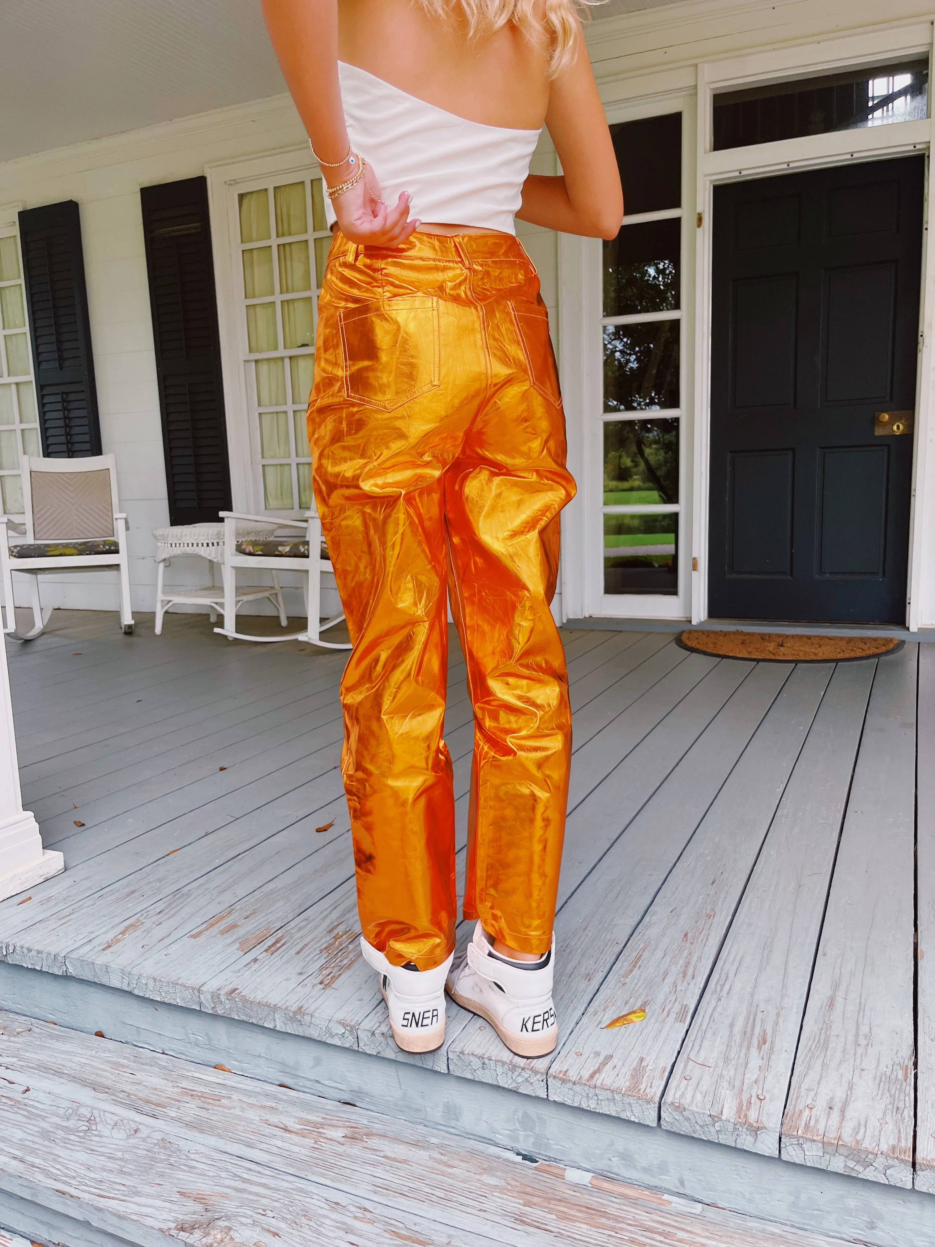 Disco Queen Pants - Bronze/Orange