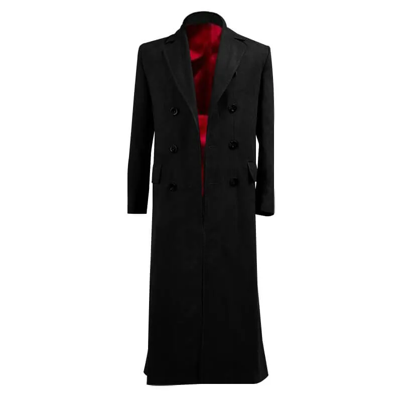 Doctor Who 10th Doctor Black Coat Tenth Doctor Coat Cosplay Costume Trench Coat ACcosplay