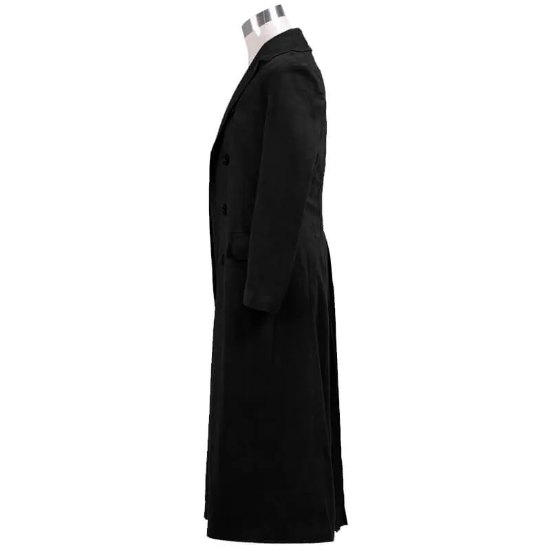 Doctor Who 10th Doctor Black Coat Tenth Doctor Coat Cosplay Costume Trench Coat ACcosplay