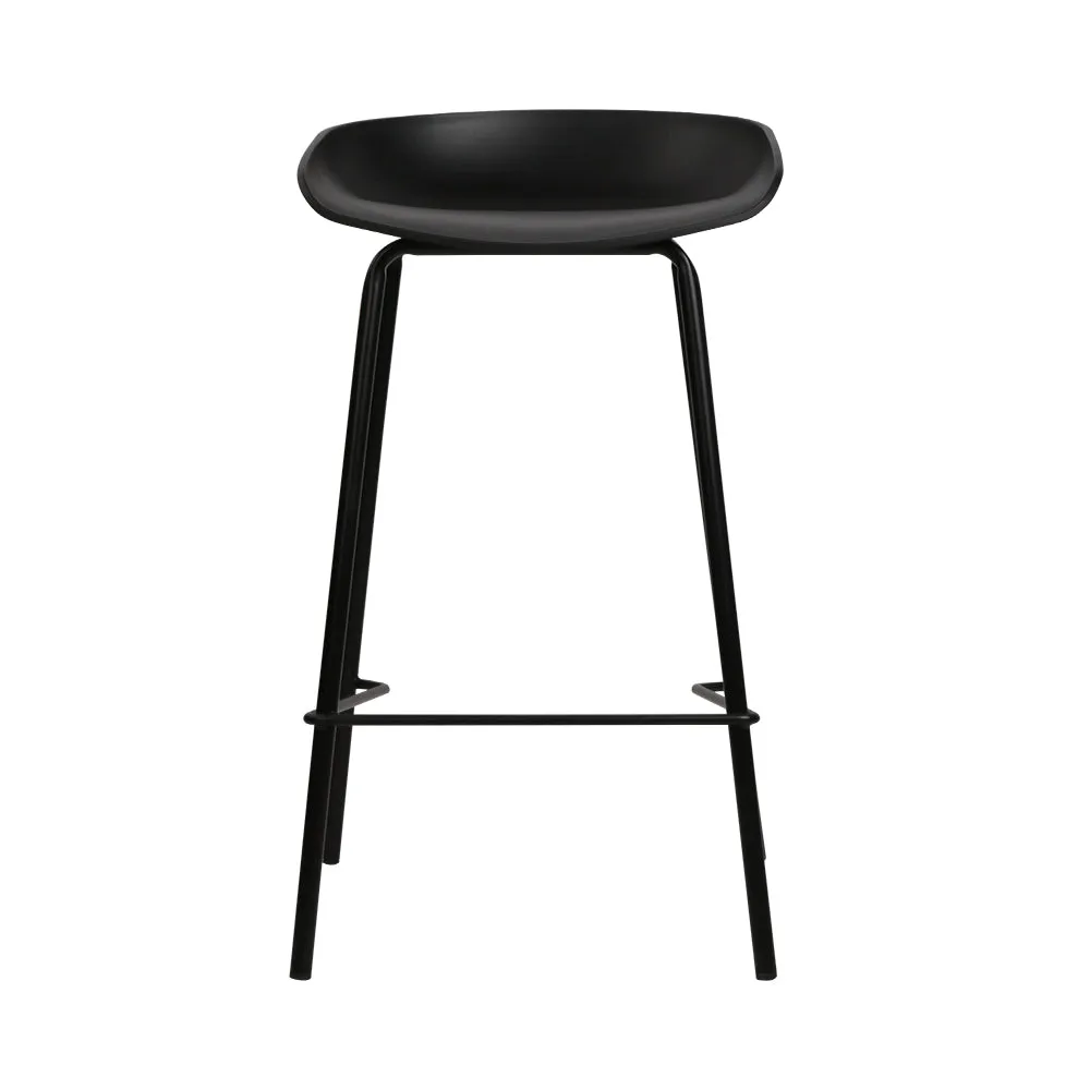 Elegant Metal Bar Stools with Footrest, Set of 2 - Artiss