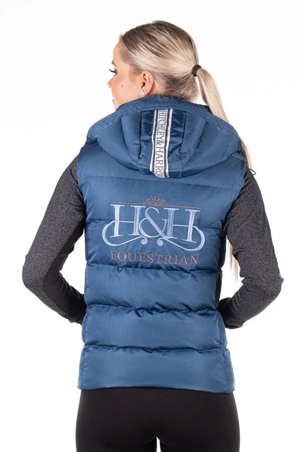 Equestrian Collection - EQ13-2 Petrol Blue Puffer Vest with Grey Detail