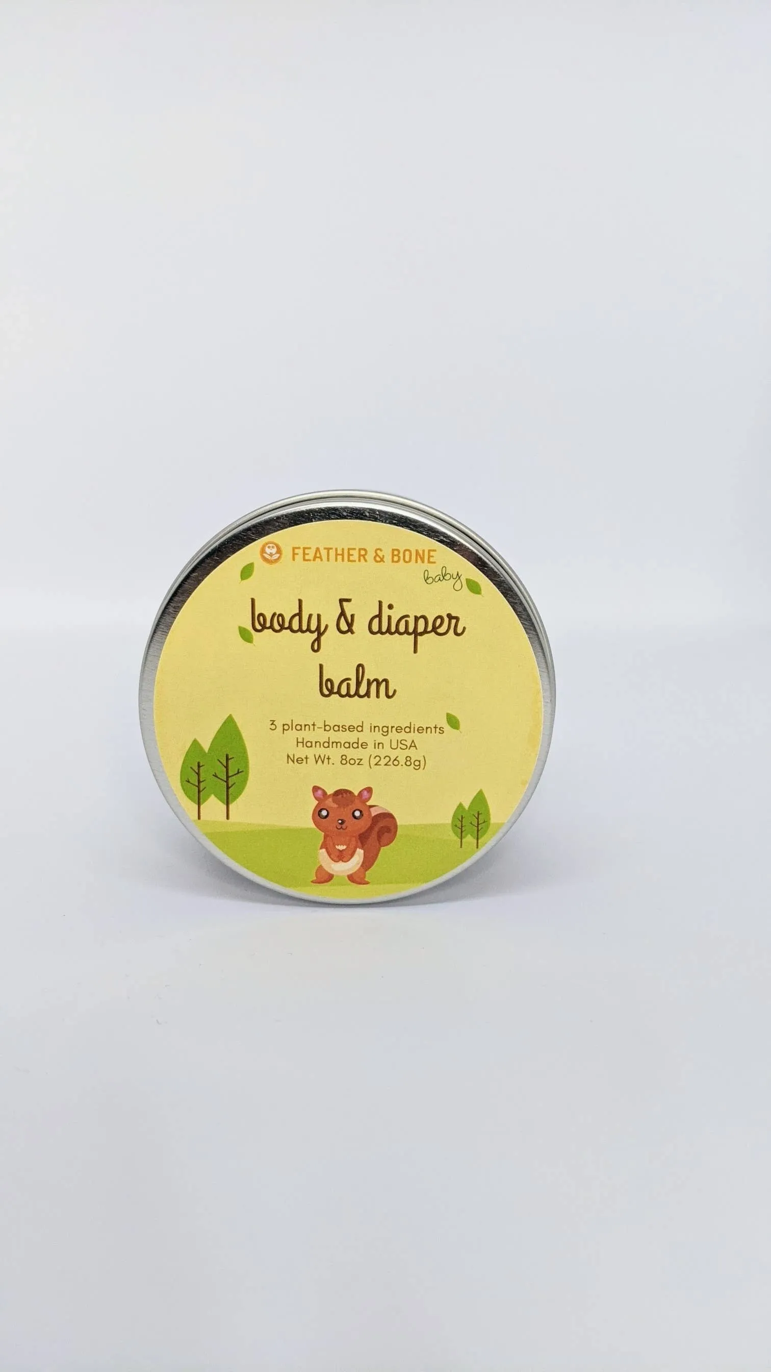 Feather & Bone - Baby Body & Diaper Balm: 8oz. Plant-Based.