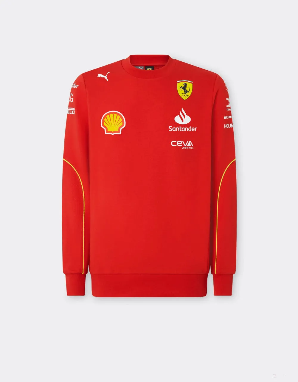 Ferrari sweatshirt, Puma, team, crew neck, red, 2024