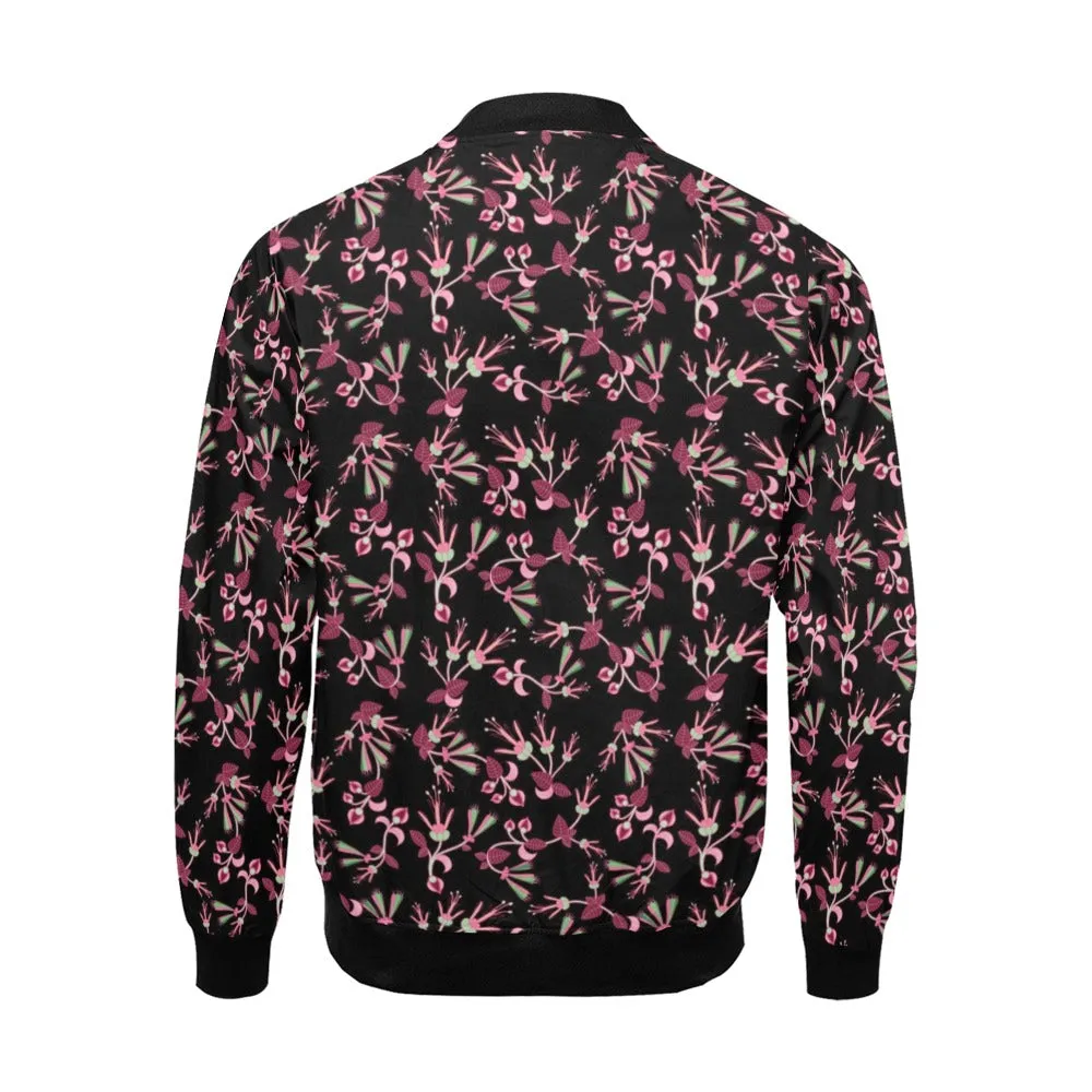 Floral Green Black Bomber Jacket for Men