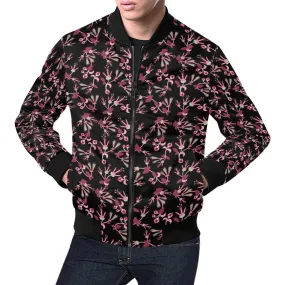 Floral Green Black Bomber Jacket for Men