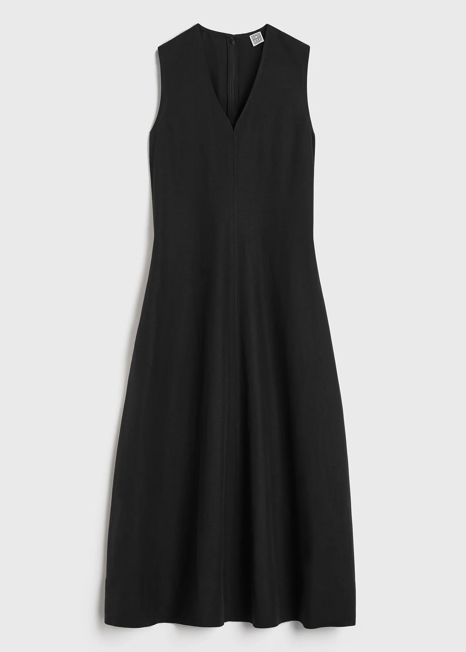 Fluid V-neck dress black