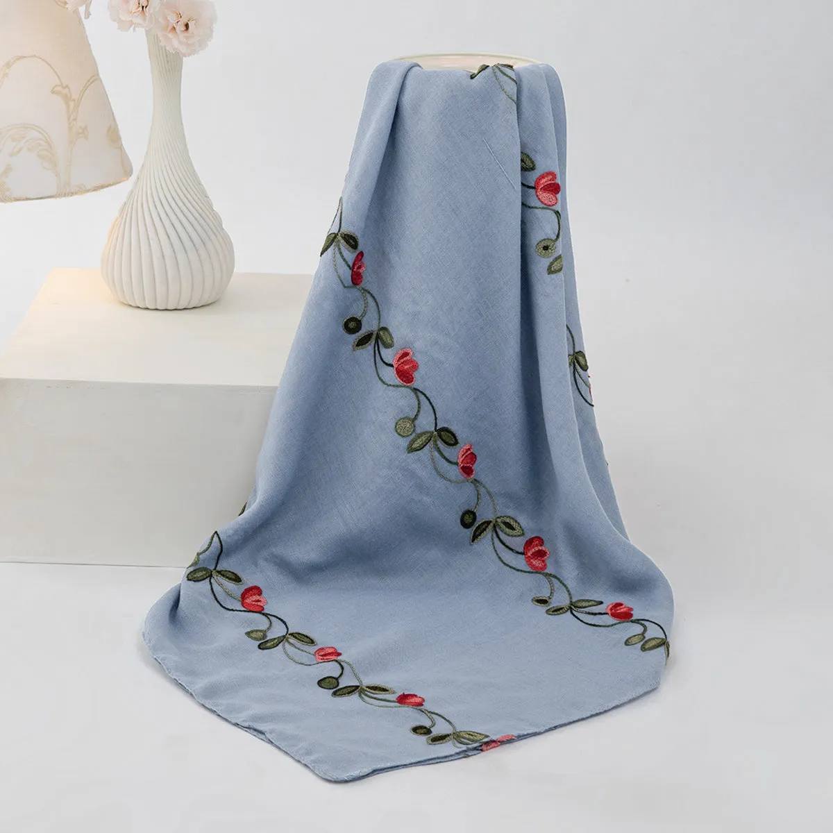 Gardenia Lawn Hijabs - Denim