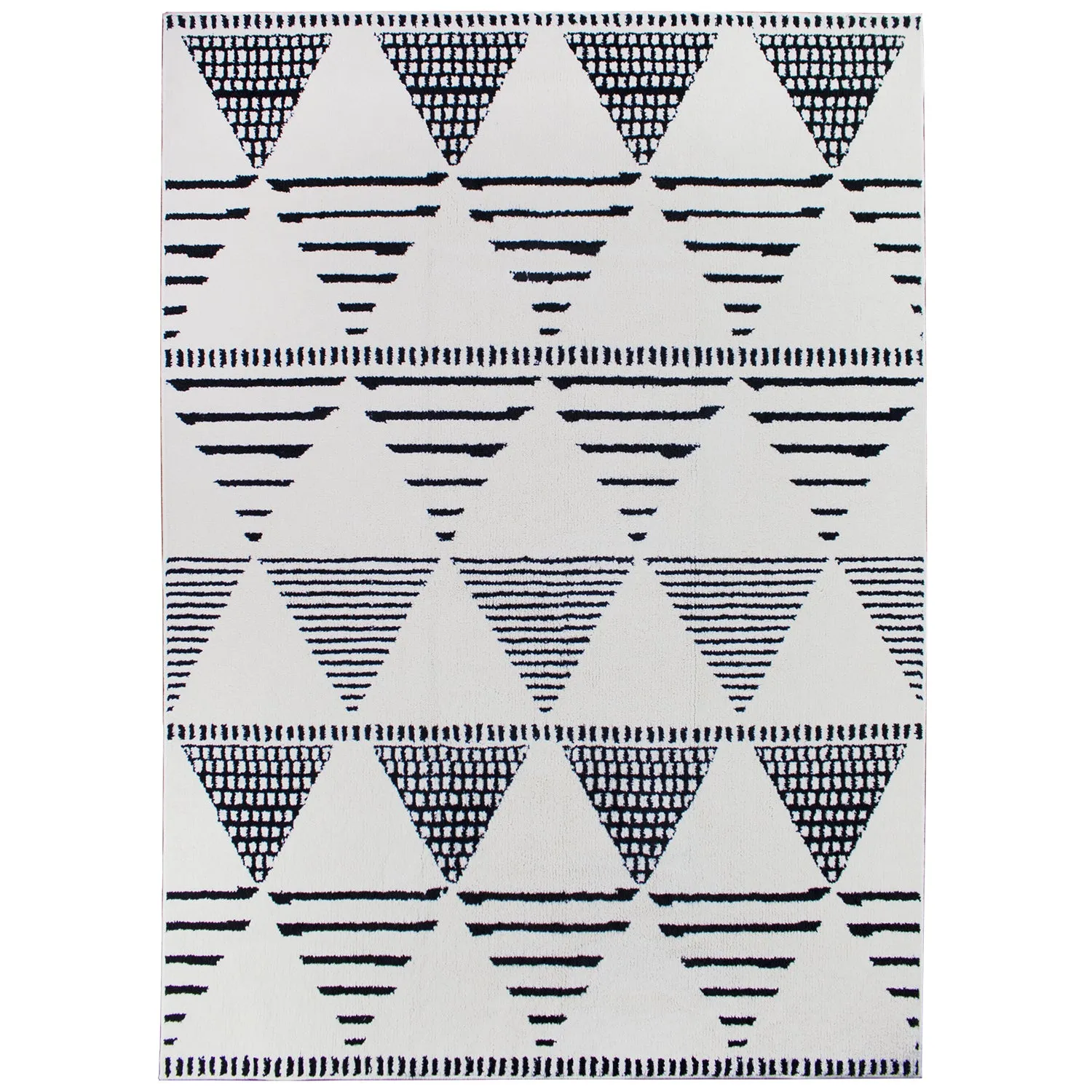 Geometric Moroccan Pile Shag Accent Rug 5' x 7'