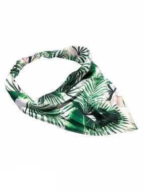 Hair Drama Co Tropical Headscarf with elastic - Green